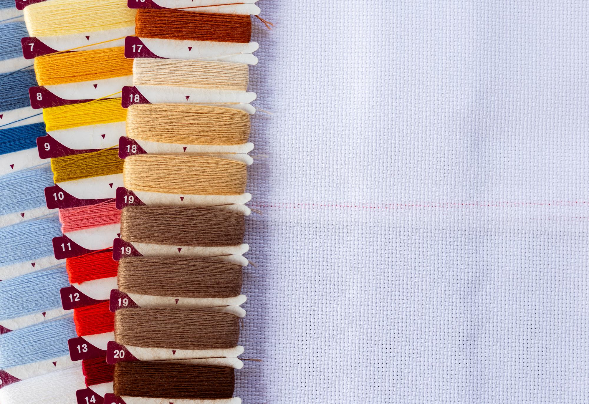Sample pricing swatch and thread set